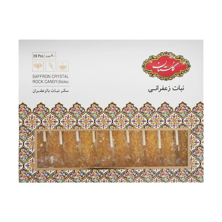 Golestan Saffron Rock Candy Sticks – 20 Pieces