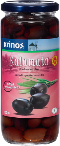 Krinos Pitted Kalamata Olives – 500 mL