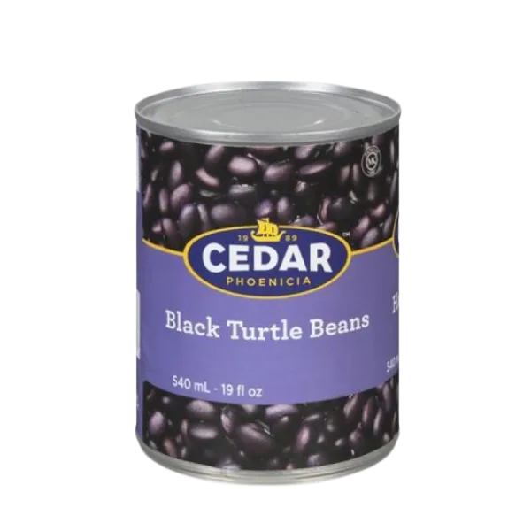 Cedar Phoenicia Black Turtle Beans — 540 mL