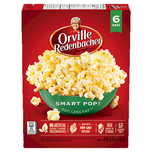 Orville Redenbacher's Smart Pop Microwave Popcorn, 6 x 70 g