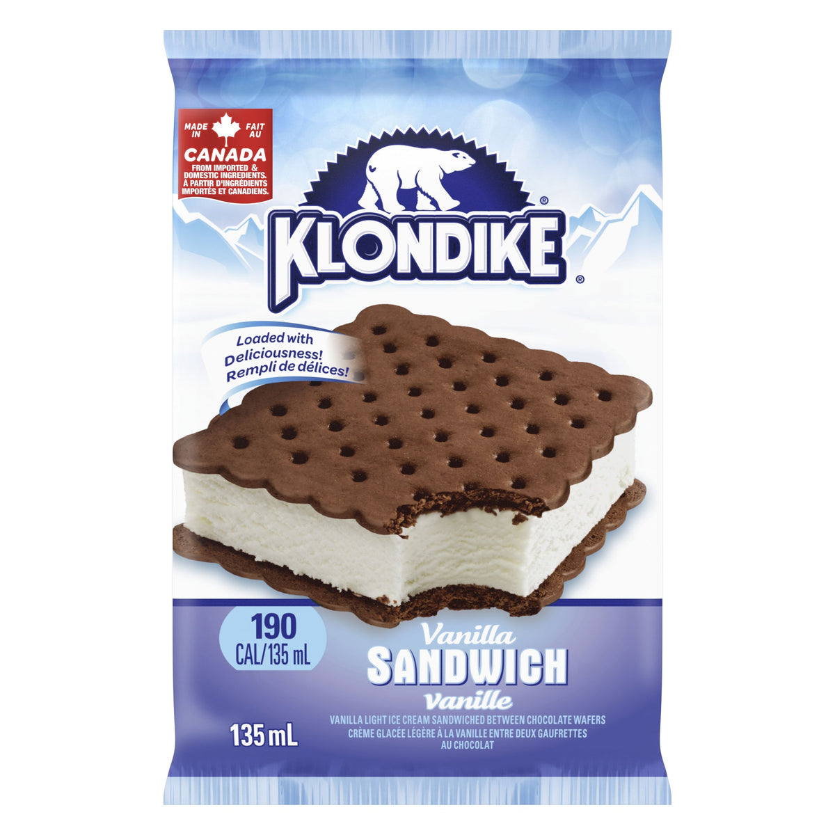 Klondike Vanilla Ice Cream Sandwich, 135 mL