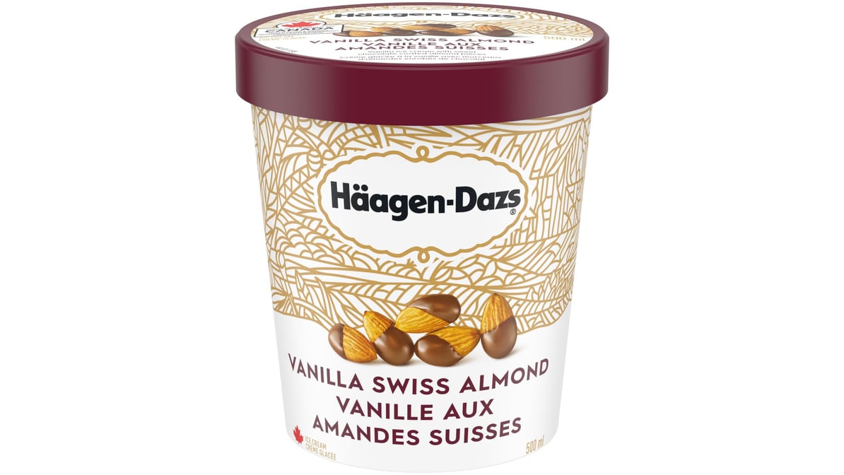 Häagen-Dazs Vanilla Swiss Almond Ice Cream, 500 mL