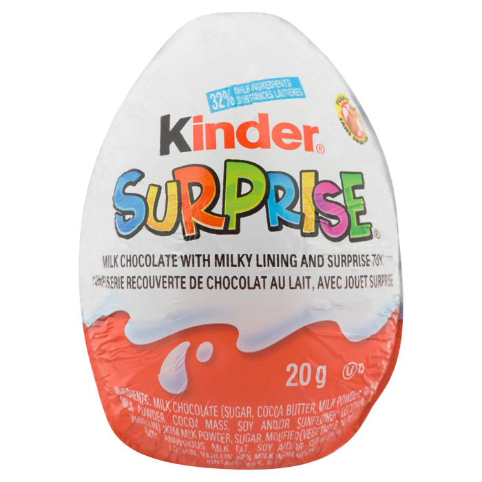 Kinder Surprise Milk Chocolate Egg with Toy, 20 g