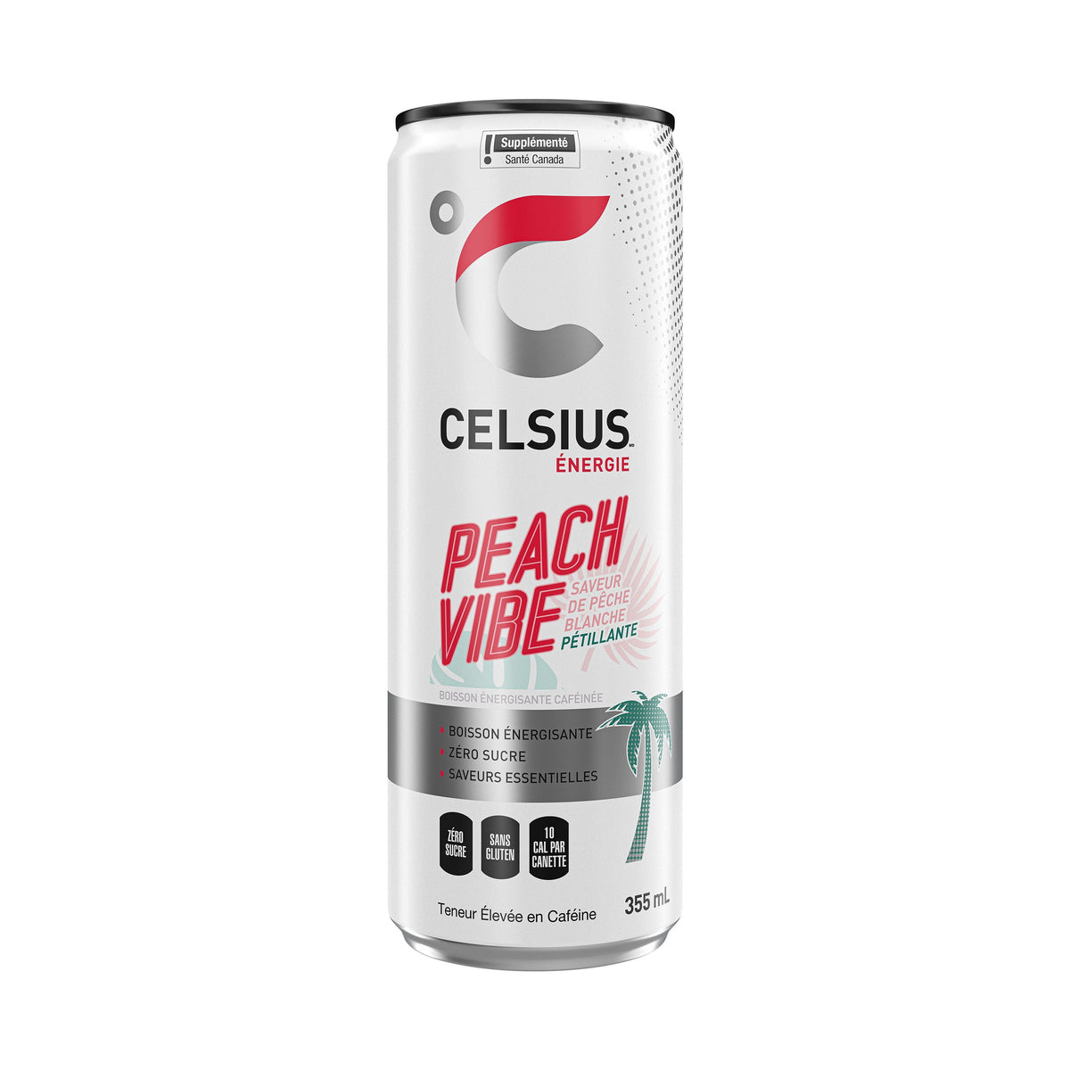CELSIUS Peach Vibe Sparkling Energy Drink 355 mL