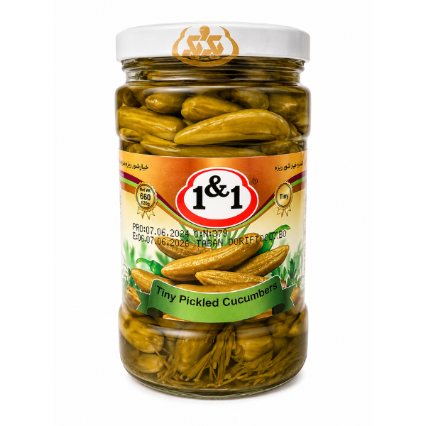 1&1 Tiny Pickled Cucumbers, 660 g