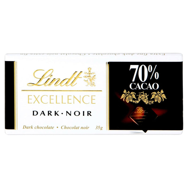 Lindt 70% Cocoa Dark Chocolate, 35 g