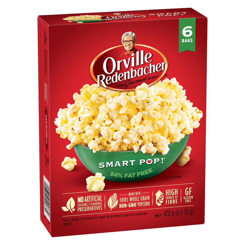 Orville Redenbacher's Smart Pop Microwave Popcorn, 6 x 70 g