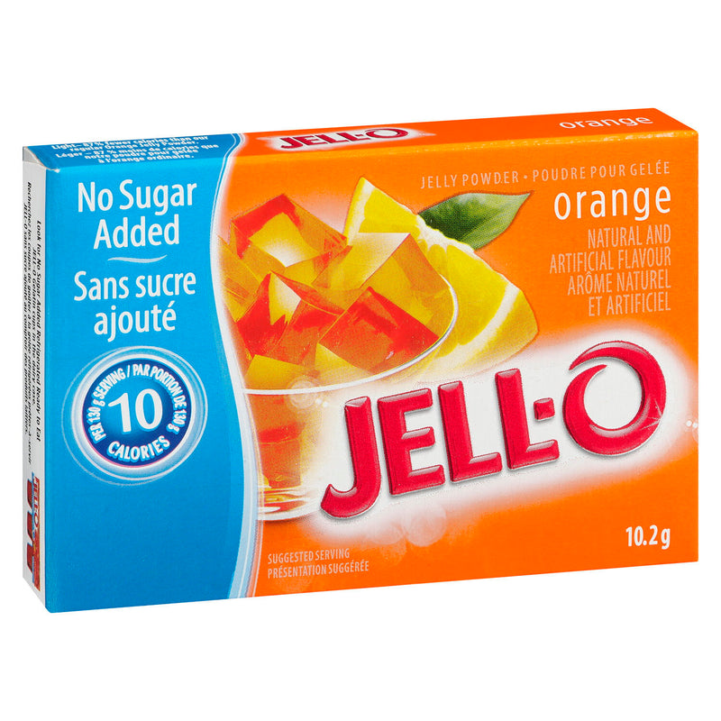 Jell-O No Sugar Added Orange Jelly Powder, 10.2 g