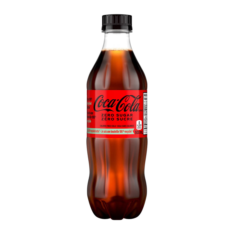 Coca-Cola Zero Sugar Soda, 500 mL