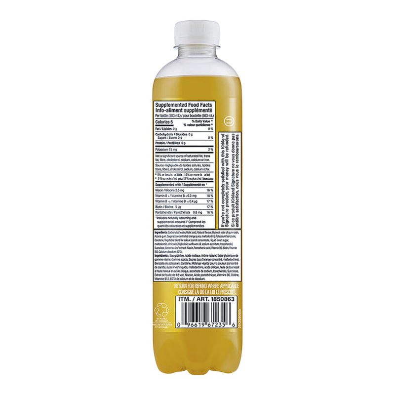 Kirkland Signature Orange Mango Sparkling Drink – 503 mL — rear label view