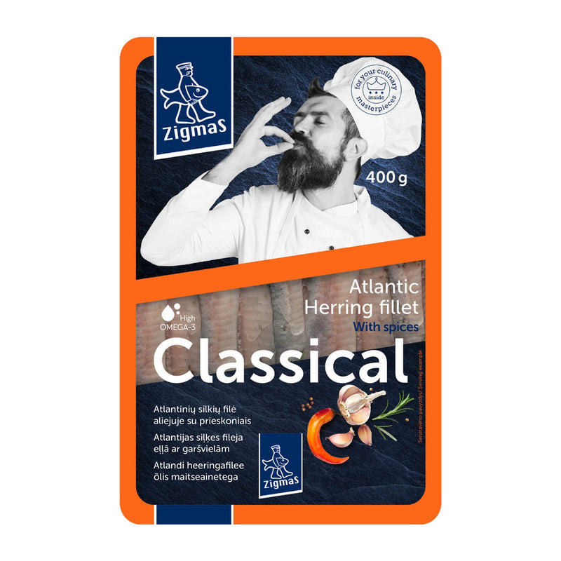 Zigmas Classical Herring Fillet – 400 g