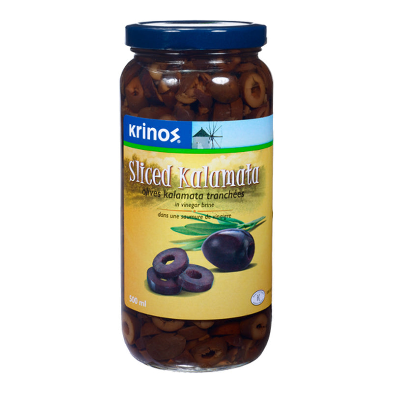 Krinos Sliced Kalamata Olives – 500 mL