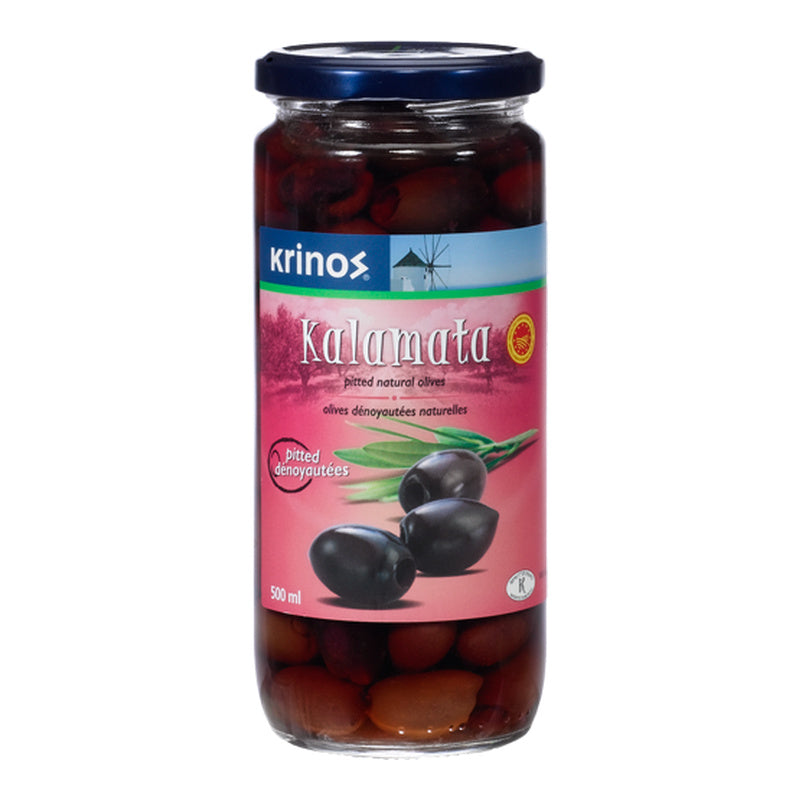 Krinos Pitted Kalamata Olives – 500 mL