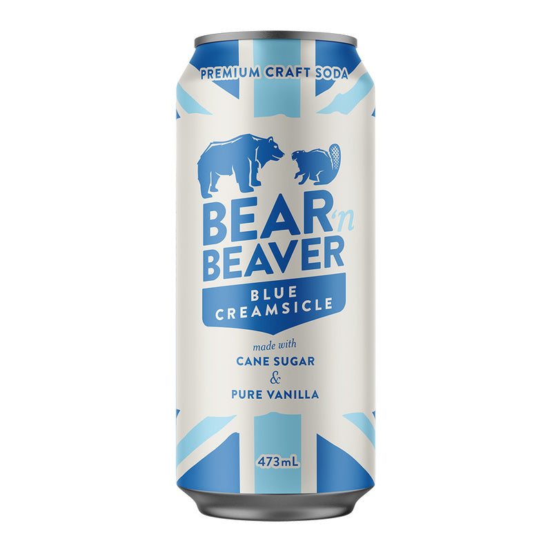 Bear 'n Beaver Blue Creamsicle Soda, 473 mL
