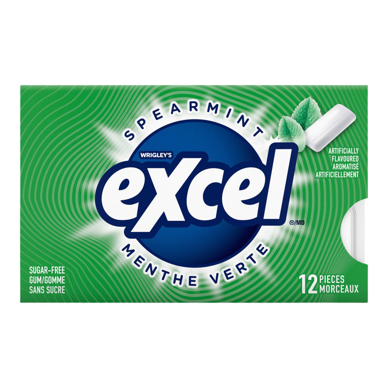 Excel Spearmint Sugar-Free Gum — 12 Pieces