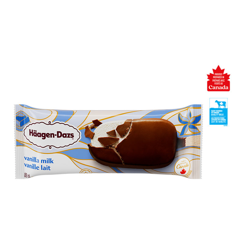 Häagen-Dazs Vanilla Milk Chocolate Ice Cream Bar, 88 mL
