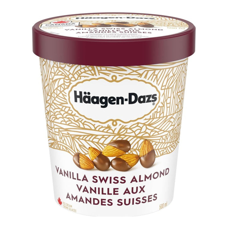 Häagen-Dazs Vanilla Swiss Almond Ice Cream, 500 mL