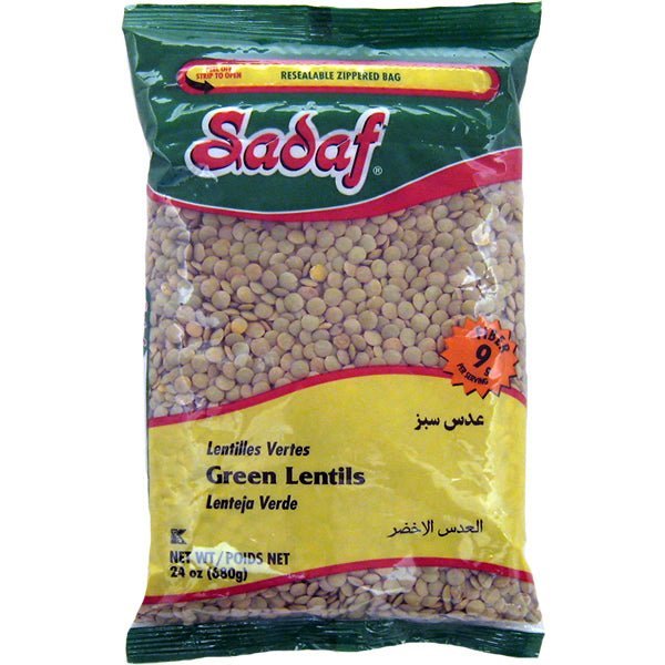 Sadaf Dried Green Lentils — 680 g