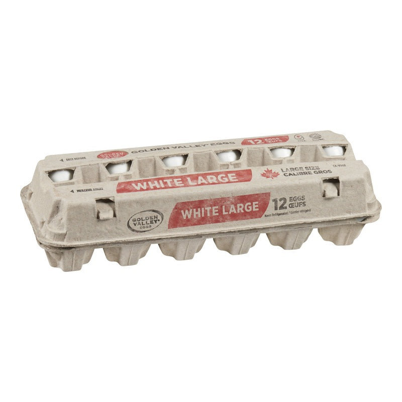 Golden Valley Large White Eggs – 12 Count