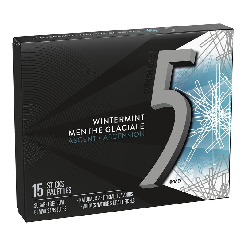 5 Gum Ascent Wintermint Sugar-Free Gum