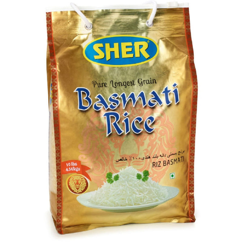 Sher Pure Longest Basmati Rice 10 lb