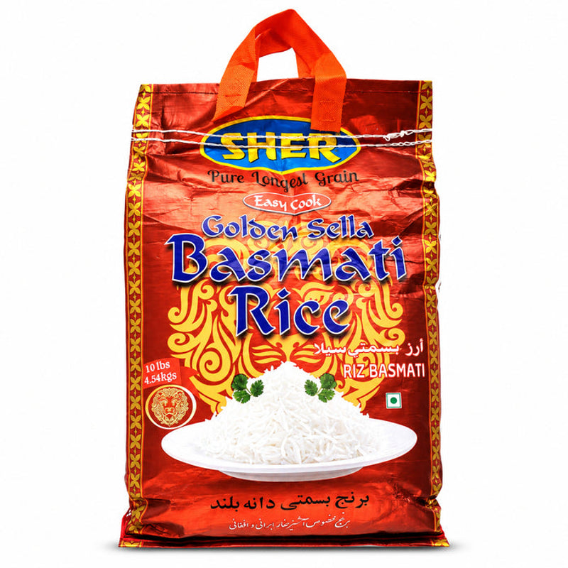 Sher Pure Golden Sella Basmati Rice 10 lb