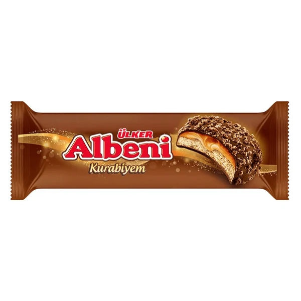 Ulker Albeni Chocolate-Covered Cookies with Caramel 170g